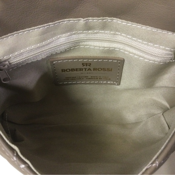 NWT Roberta Rossi Diamond Quilted Leather Crossbody - Picture 10 of 12